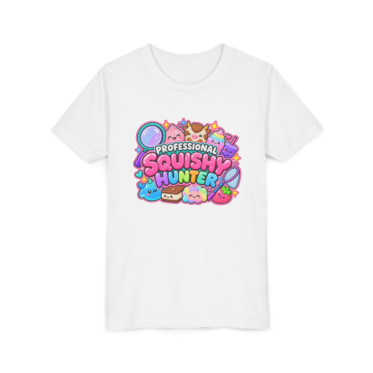 Professional Squishy Hunter Youth Tee- Cute kids squishy collector shirt