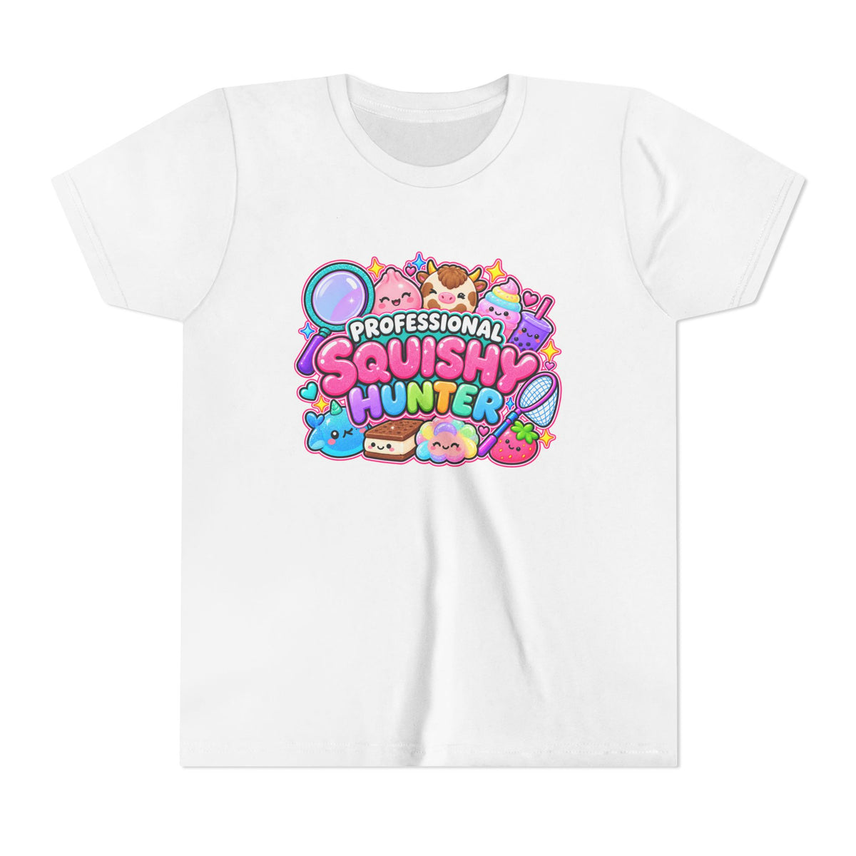 Professional Squishy Hunter Youth Tee- Cute kids squishy collector shirt