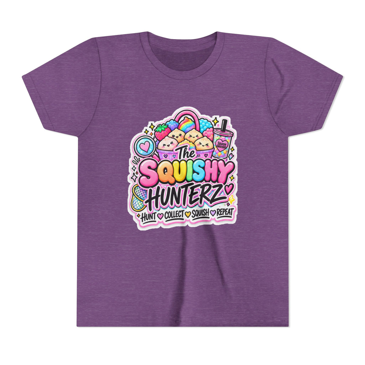The Squishy Hunterz Youth Tee- Cute kids squishy collector shirt