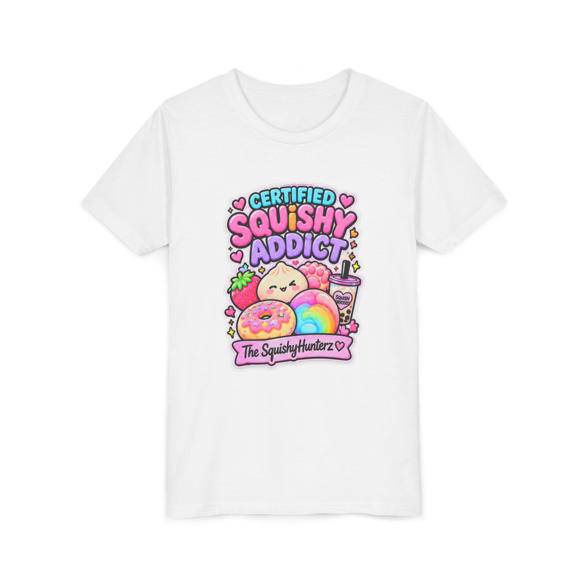Certified Squishy Addict Youth Tee- Cute kids squishy collector shirt