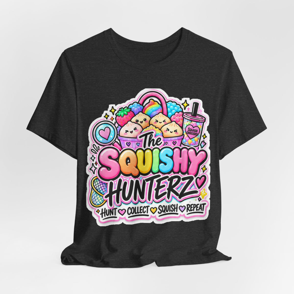 The SquishyHunterz Original logo Tee- Hunt.Collect.Squish.Repeat