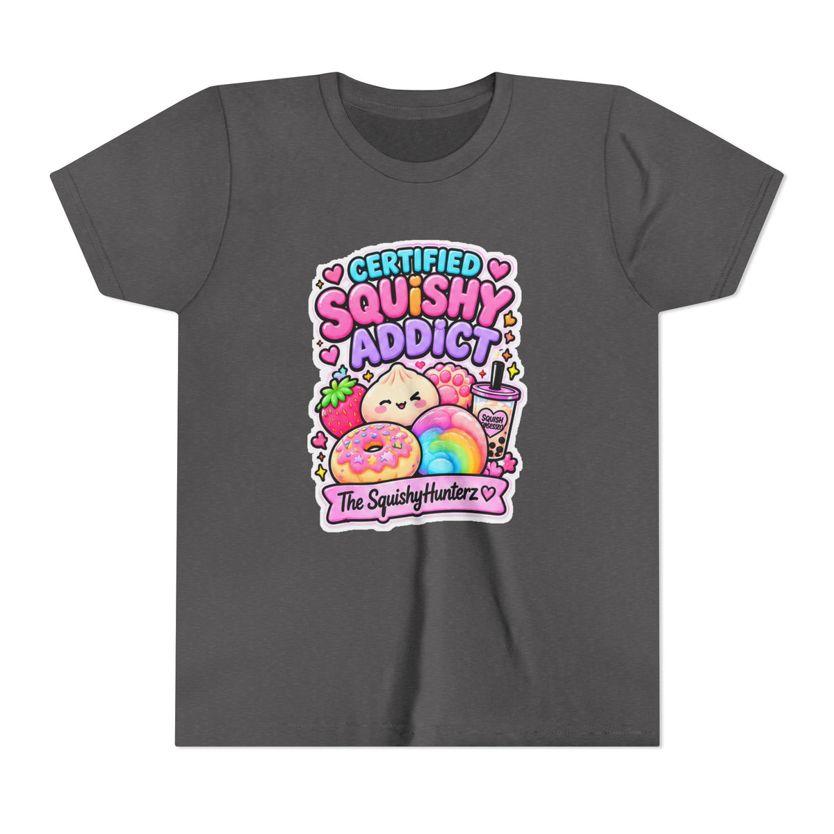 Certified Squishy Addict Youth Tee- Cute kids squishy collector shirt