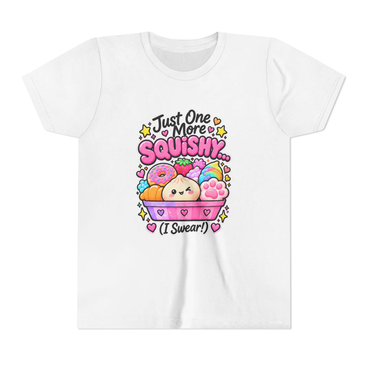 Just One More Squishy Youth Tee- Cute kids squishy collector shirt