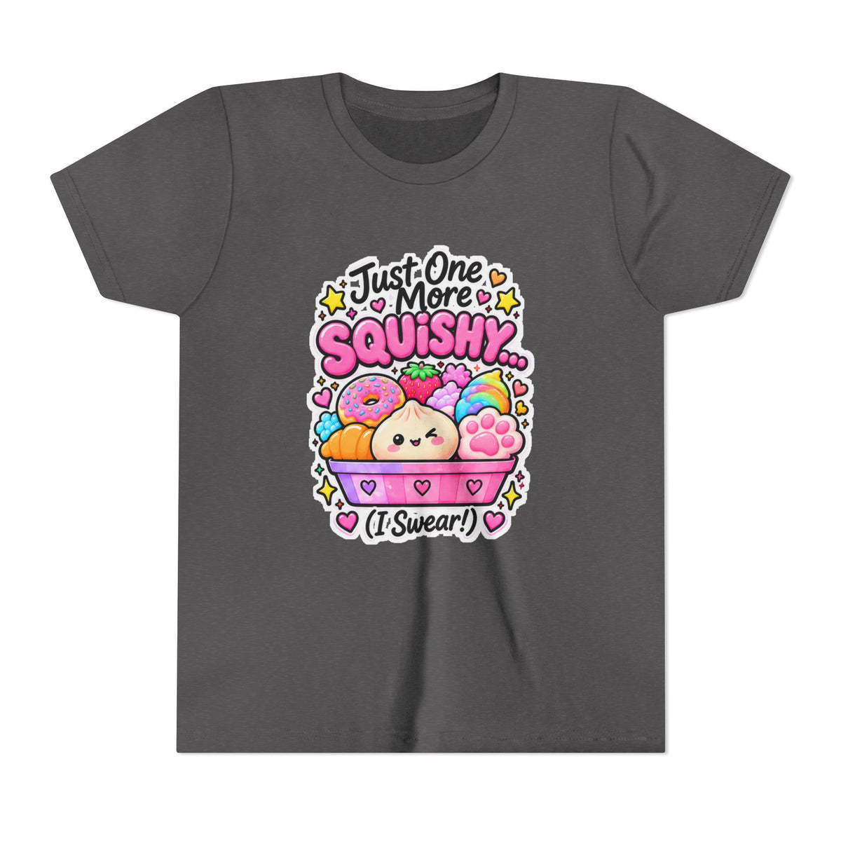 Just One More Squishy Youth Tee- Cute kids squishy collector shirt