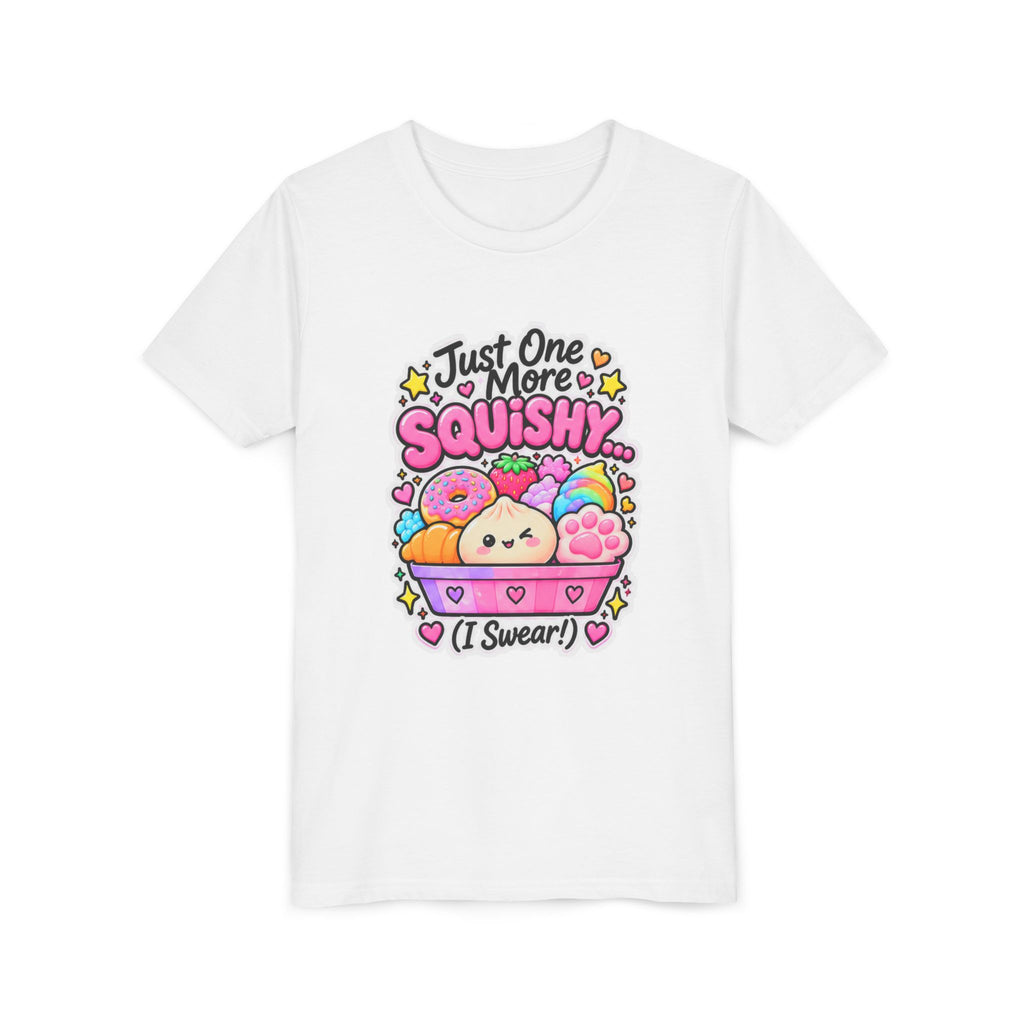 Just One More Squishy Youth Tee- Cute kids squishy collector shirt