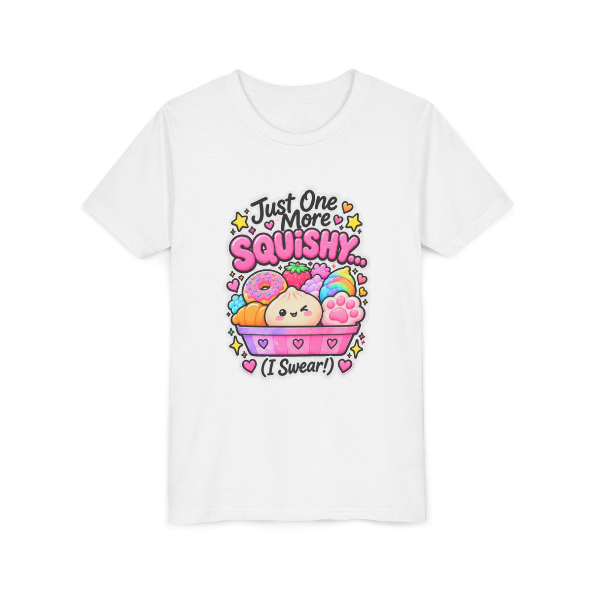 Just One More Squishy Youth Tee- Cute kids squishy collector shirt