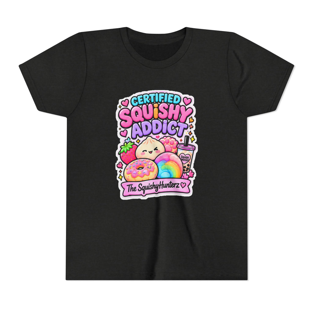 Certified Squishy Addict Youth Tee- Cute kids squishy collector shirt