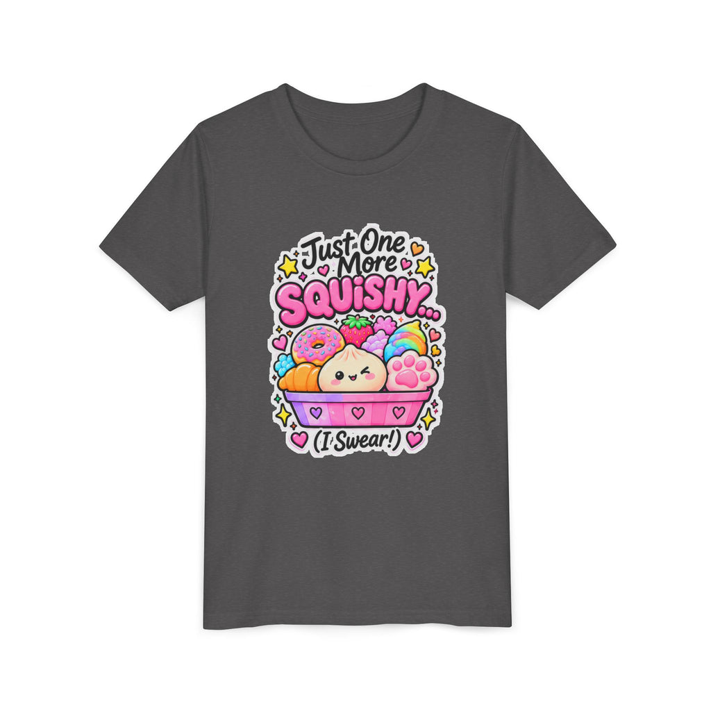 Just One More Squishy Youth Tee- Cute kids squishy collector shirt