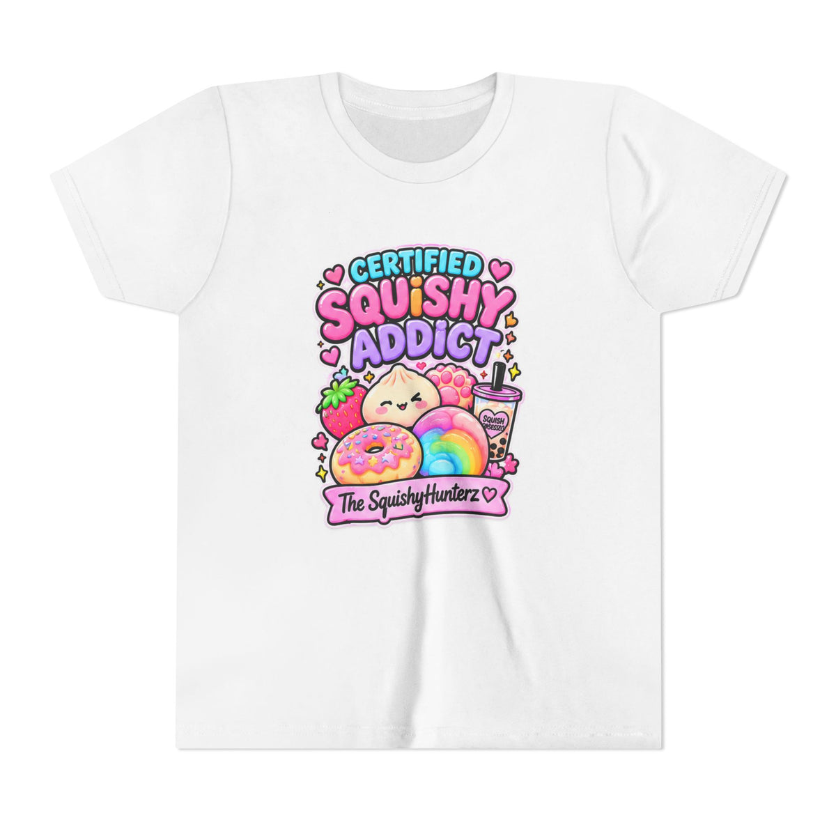 Certified Squishy Addict Youth Tee- Cute kids squishy collector shirt
