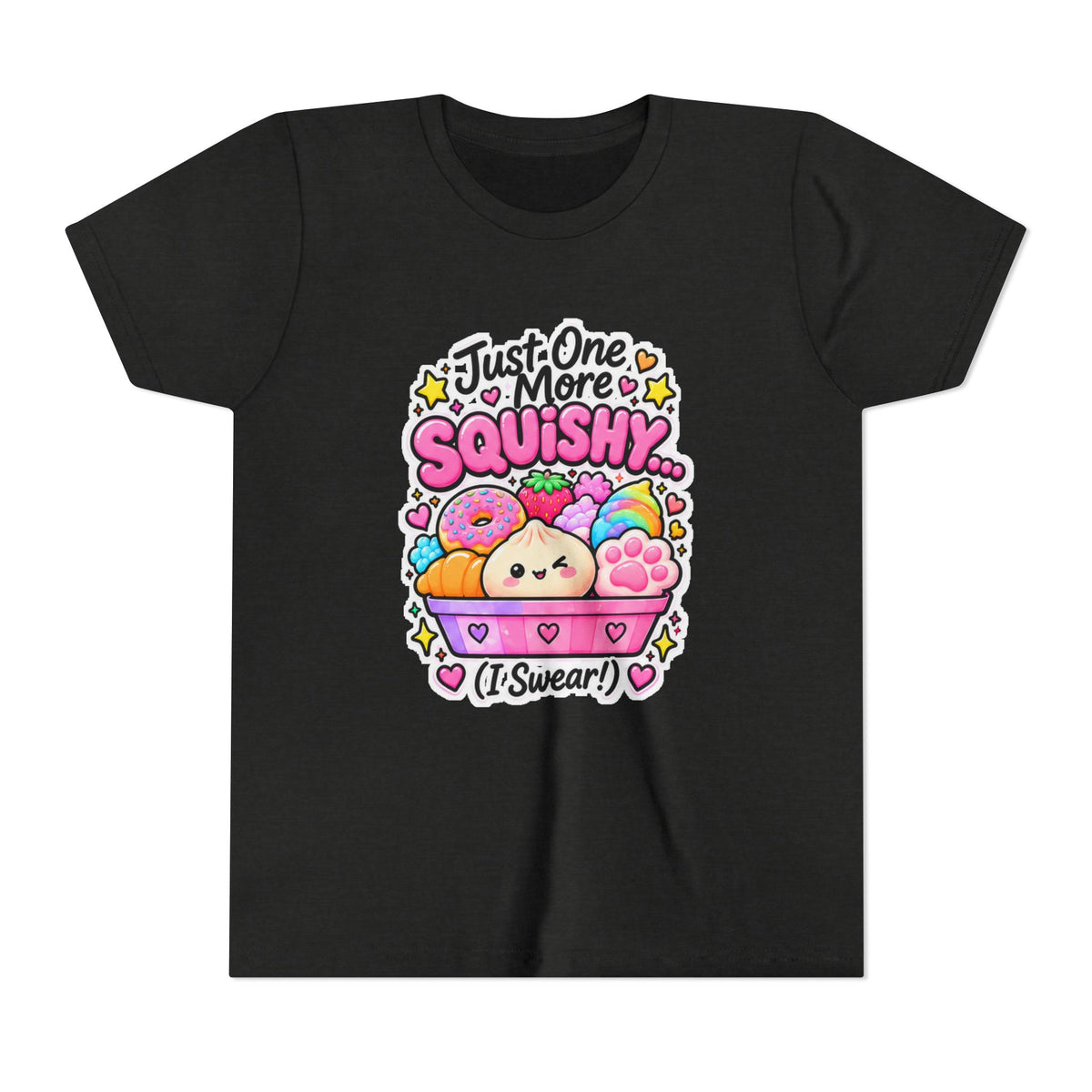 Just One More Squishy Youth Tee- Cute kids squishy collector shirt